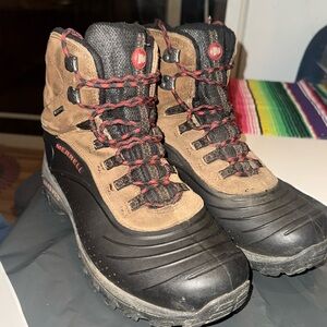 Merrell Moab Polar Espresso Select Dry Warm Ice Grip Hiking Snow Boots Mens